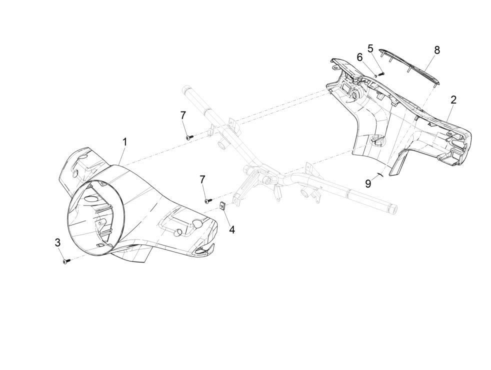Pokrowce na kierownicę Vespa GTS 300 HPE 4T 4V IE ABS E4 2019 (EMEA)