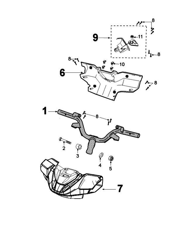 Drążek Kierowniczy Peugeot Speedfight 4 4-Stroke Czarny