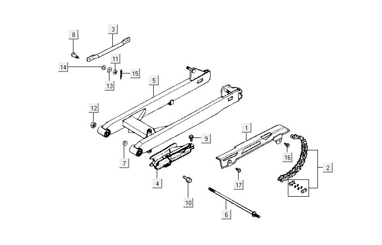Ramka pomocowa Kymco Activ 4-suwowy srebrny