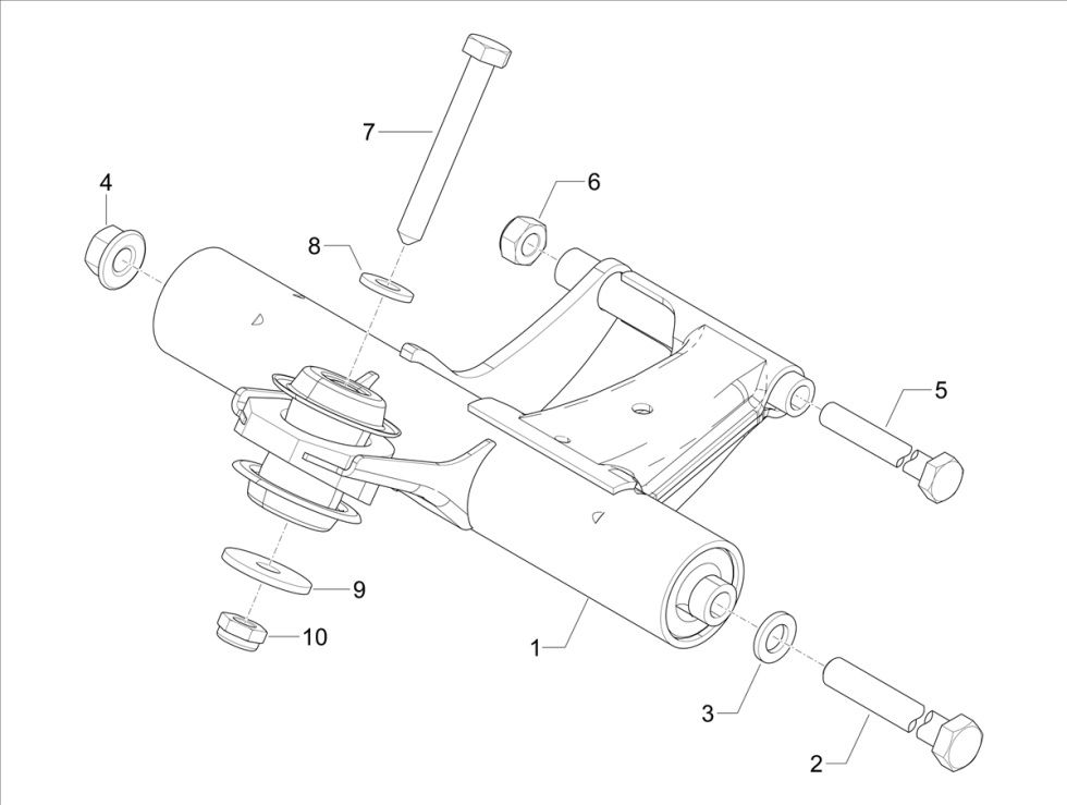 Vespa Primavera 4-suwowy 3V rama pomocnicza (euro5 wtrysku IGET)