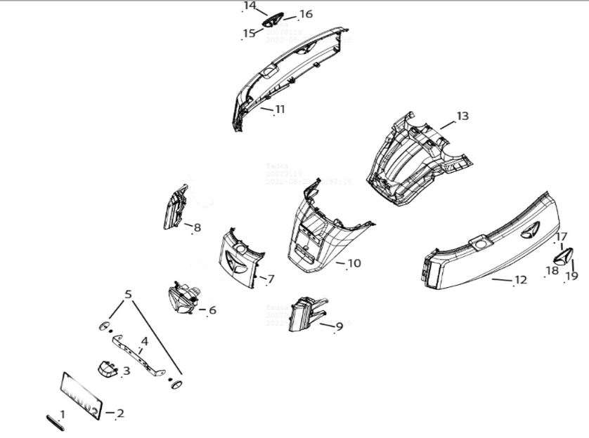 Lampa tylna Yadea E8S