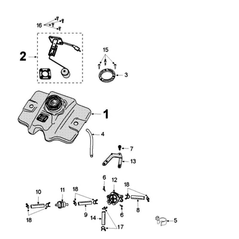 Zbiornik i Pompa Paliwa Pailoli Peugeot Speedfight 3 4-suwowy Czarny