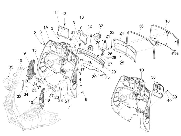 Płytka przeciwzabezpieczająca Vespa GTS 300 ie 2008-2016 (z ABS i bez) niebieska 261/A