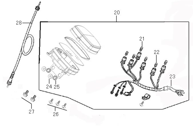 Licznik Benzhou ZN50QT-36 czarny