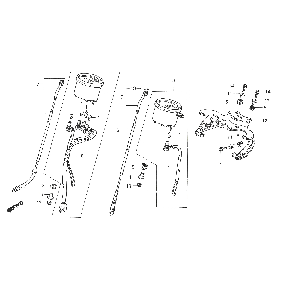 Licznik kilometrów - kokpit Honda MTX 50