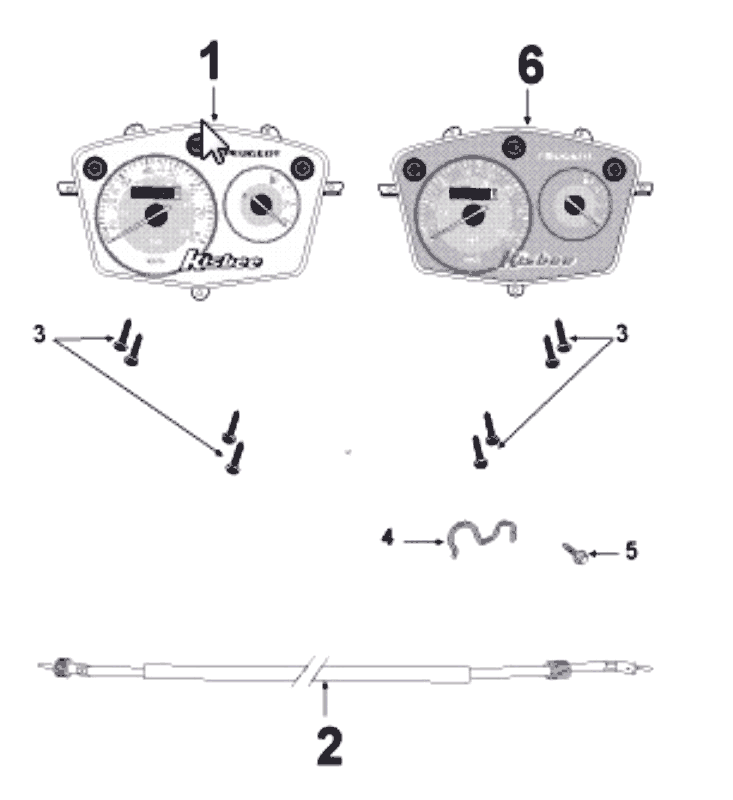 Peugeot Kisbee licznik czarny
