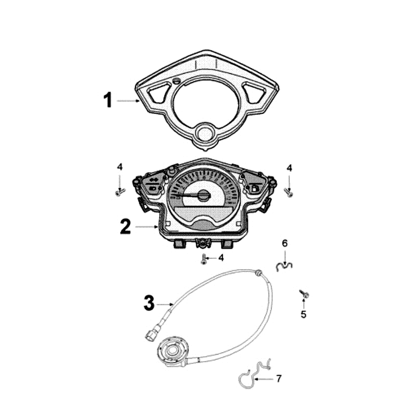 Licznik Peugeot Speedfight 3 4-suwowy szary