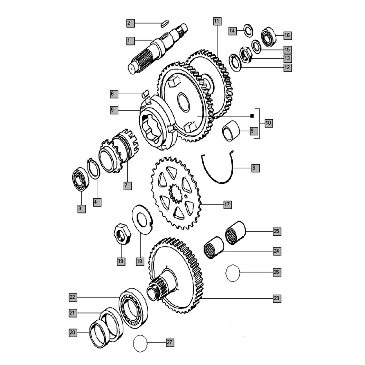 Schakel mechanisme Tomos STANDARD XL (L0-L1)