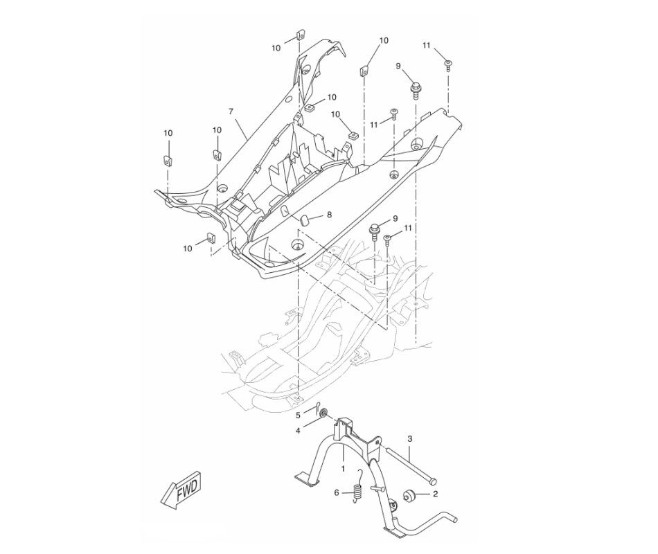 Płyta do biegania - Standard Yamaha Aerox 2-suwowy 2013