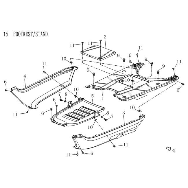 Podnóżki/spódnice Agm Qube szary