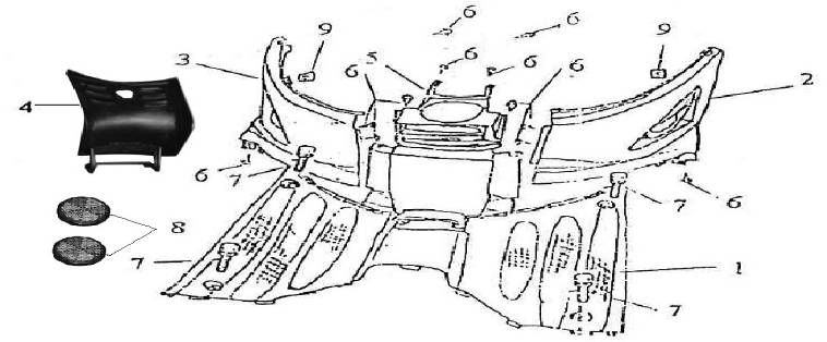 Podnóżek Turbo RG50 125cc