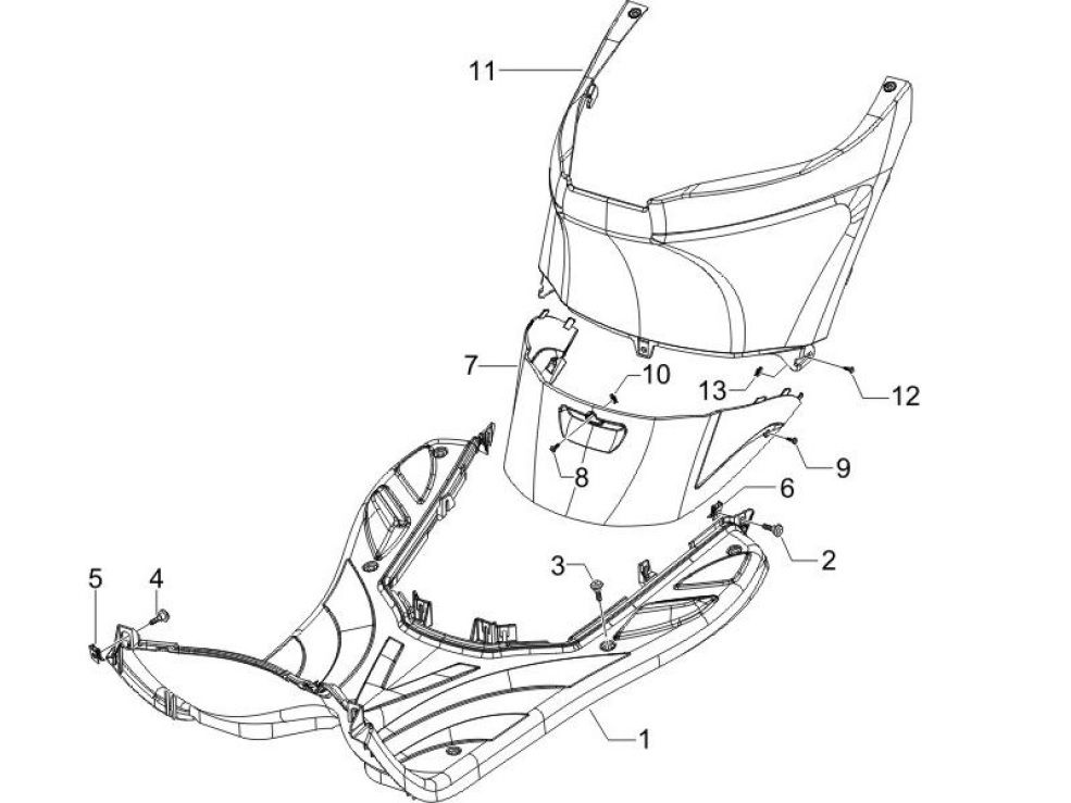 Piaggo Zip 4-suwowy podnóżek (wtrysk euro5 IGET)