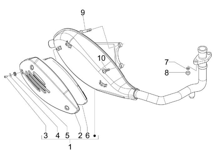 Wydech Piaggio Liberty 4-suwowy