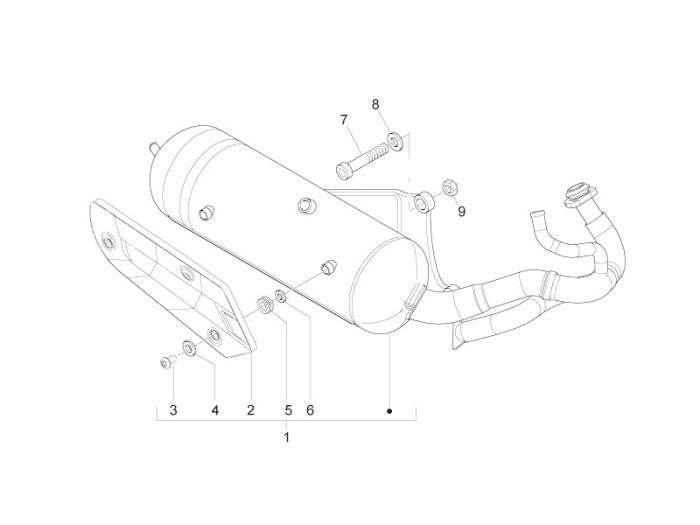 Wydech Piaggio Zip 2000 2-suwowy AC
