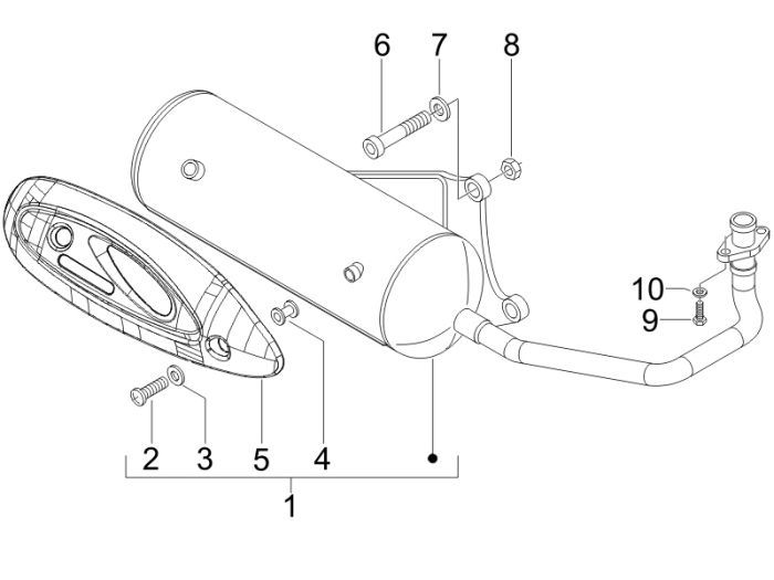 Wydech Piaggio Fly 4-suwowy