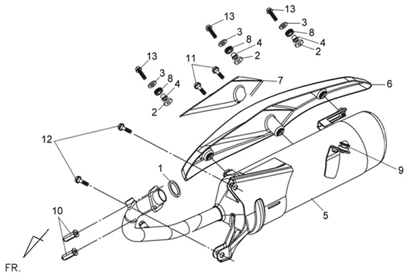 Wydech Sym Symphony (BK5560) czarny