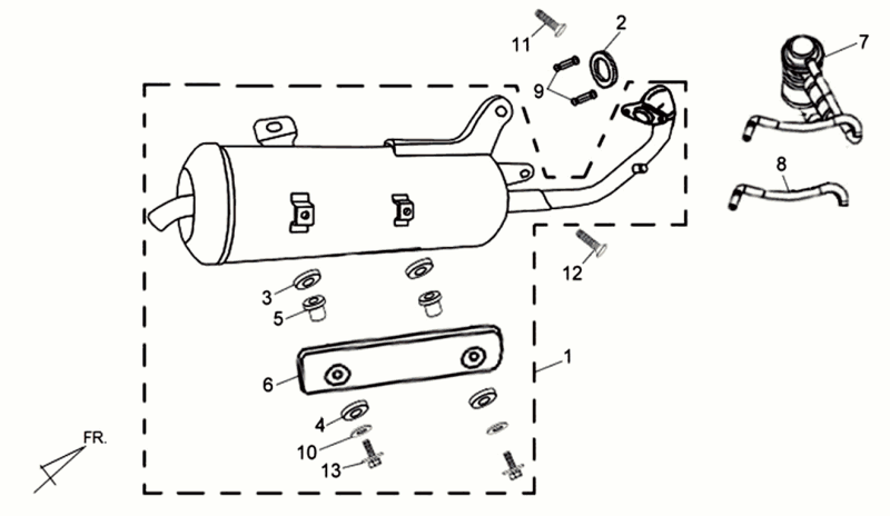 Wydech Sym Allo GT (WH006 S882U) czarny