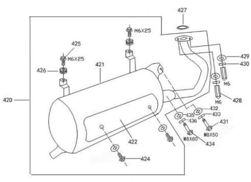Wydech AGM Retro Extra czerwony matowy