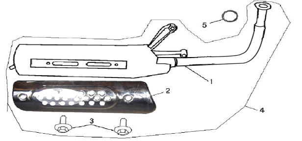 Wydech China GT niebieski