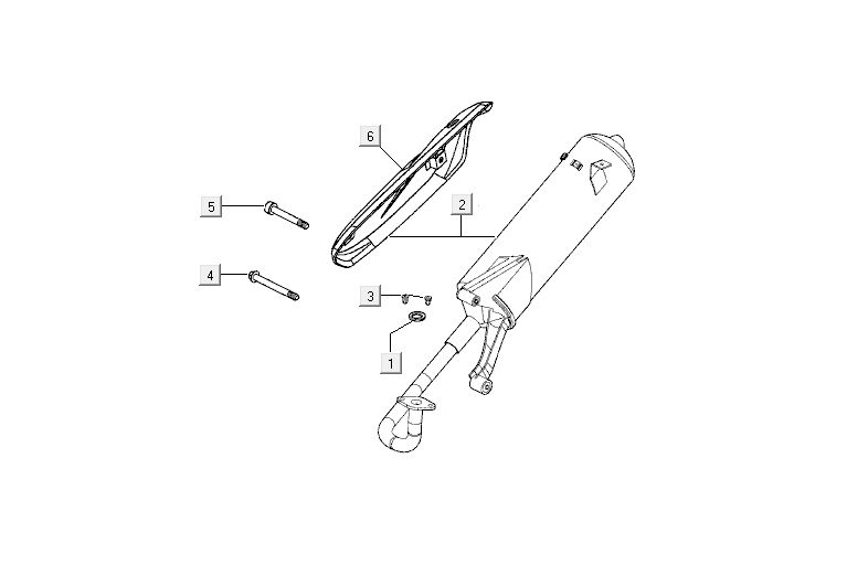 Exhaust Kymco Agility 10' 4-suwowy srebrny