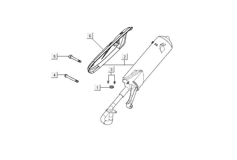 Exhaust Kymco Agility 12' 4-suwowy srebrny