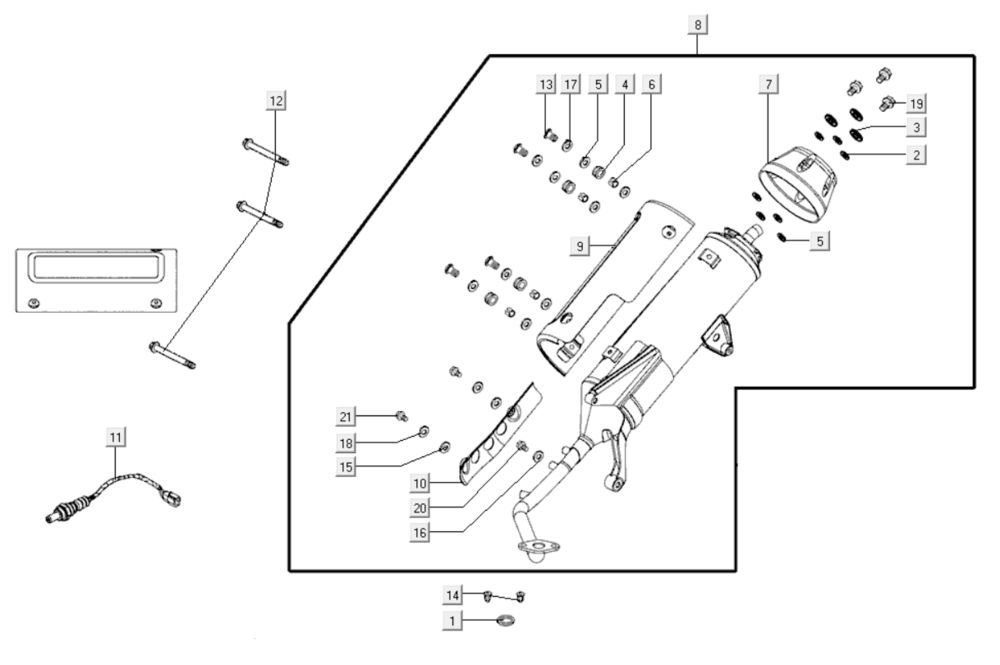 Wydech Kymco Agility City 16 200i
