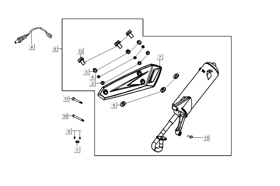 Wydech kymco zwinność FR 12' 4-suwowy euro4 czarny