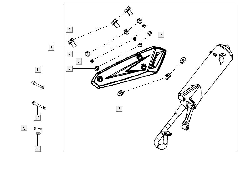 wydech Kymco Agility RS 4-suwowy biały 11