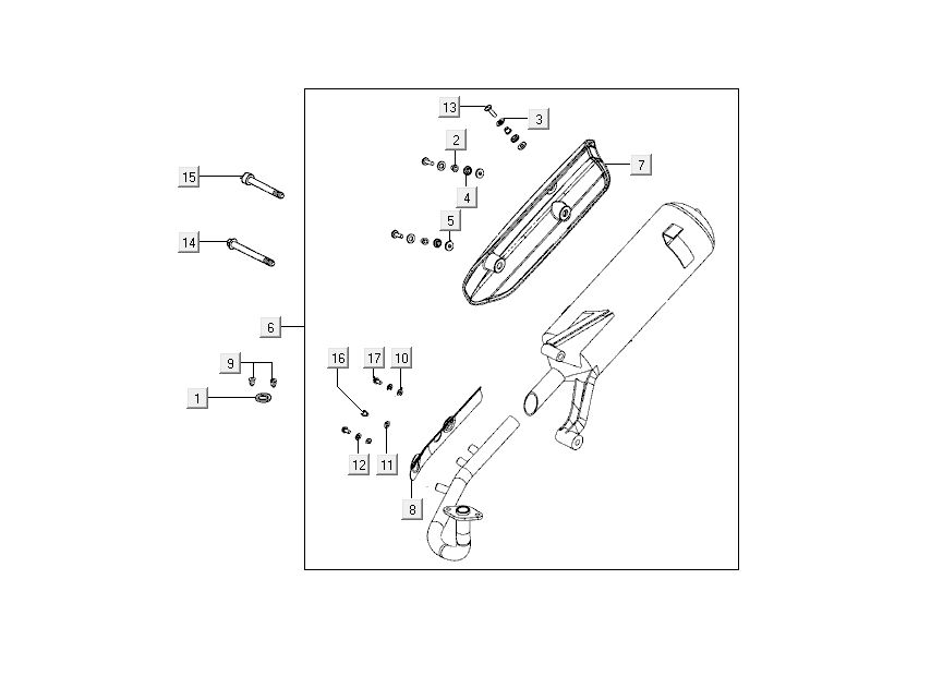Wydech Kymco Like 4-suwowy czarny połysk jak T T 2015