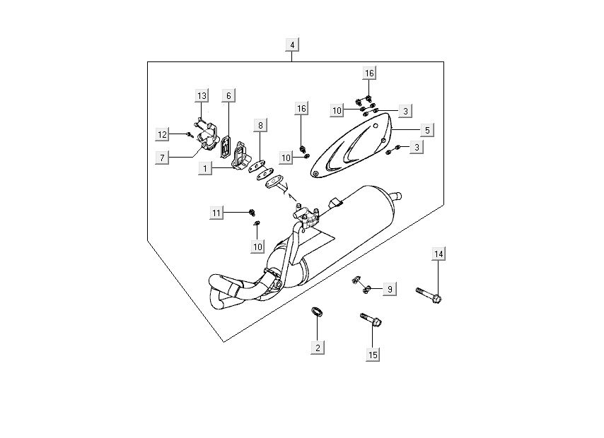 Wydech Kymco People 2-suwowy czerwony