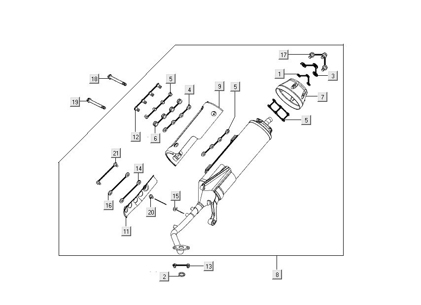 wydech Kymco People S 4-suwowy diament czarny