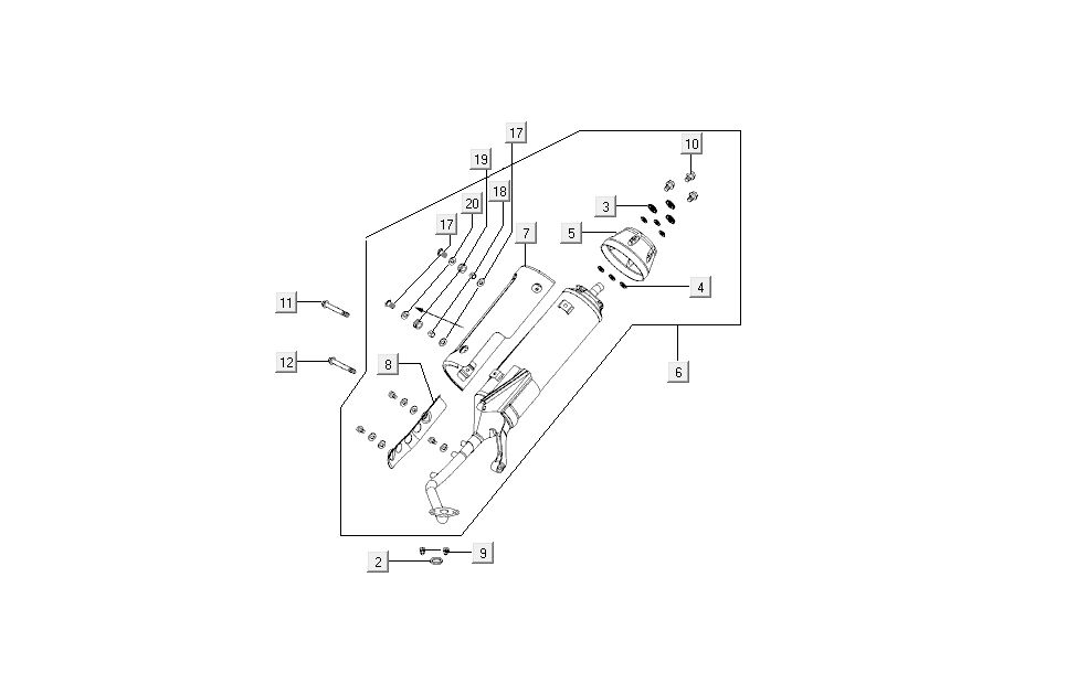 wydech Kymco Super8 4-suwowy z 2009 czarny