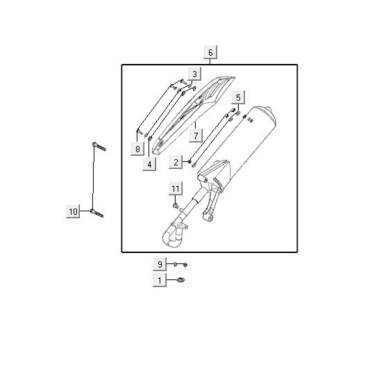 Wydech Kymco VP50 4t ac czarny