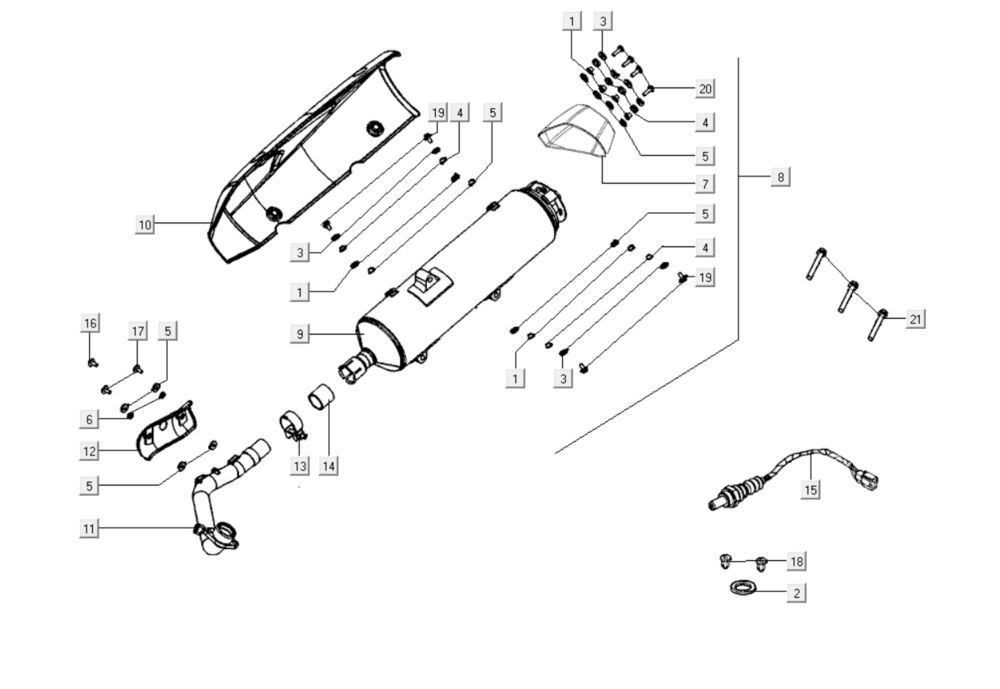 Wydech Kymco Xciting 400i Żółty
