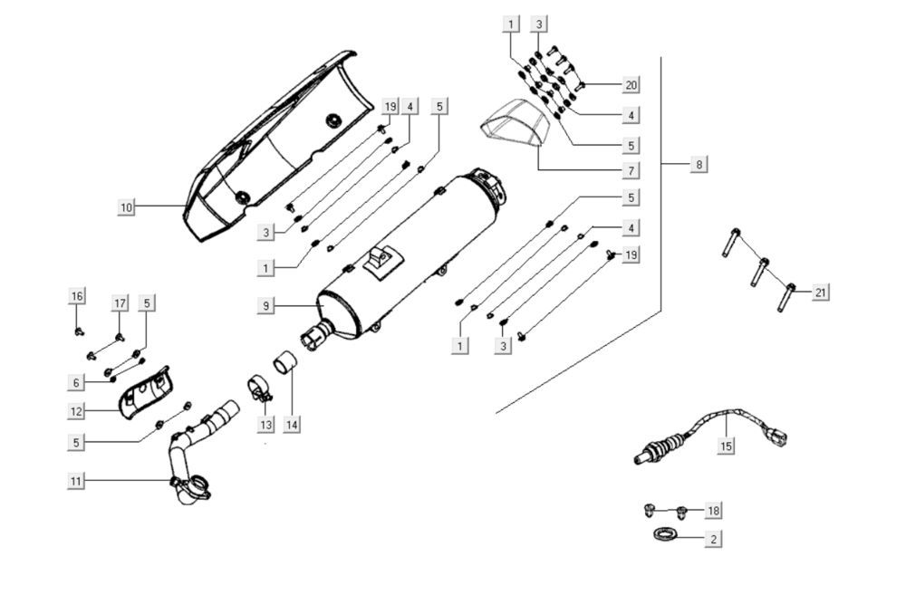 Wydech Kymco Xciting 400i Czarny Mat