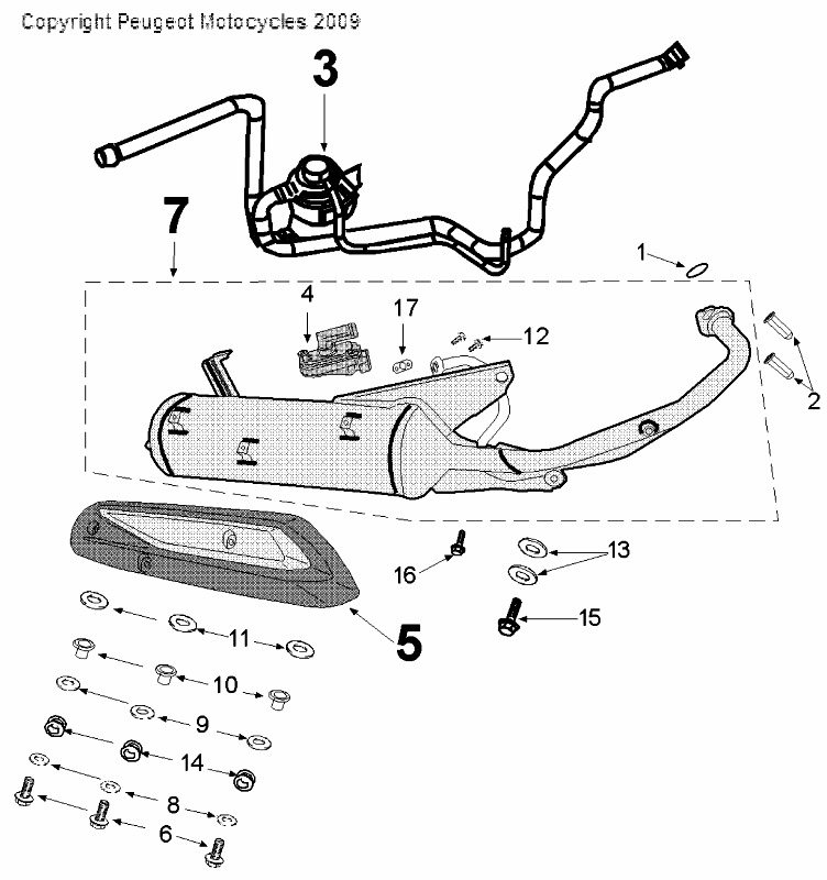 Wydech Peugeot Tweet stary srebrny szary