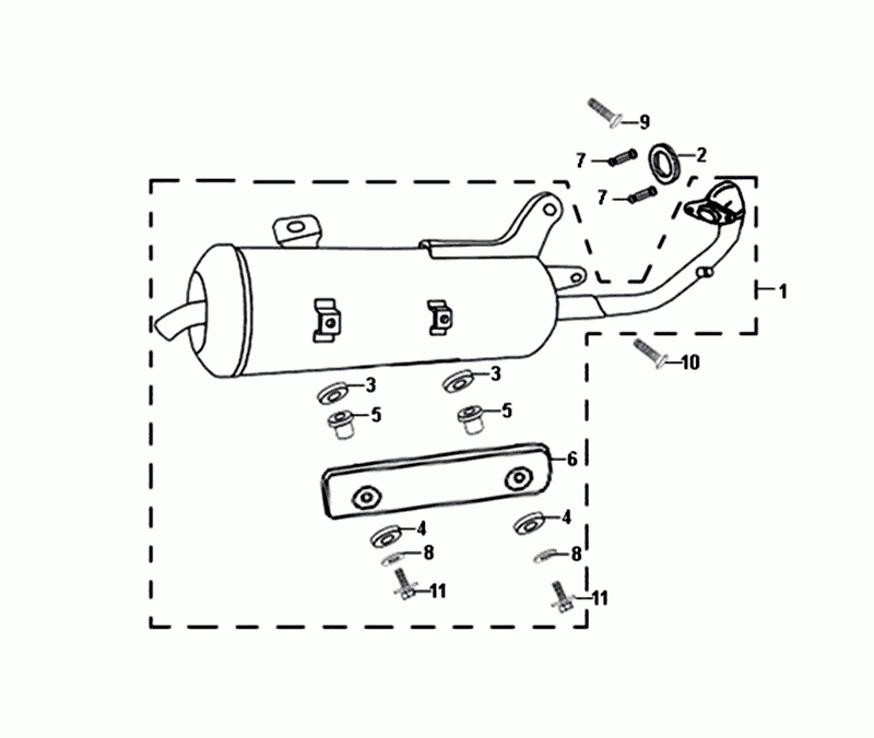 Wydech Sym Allo Euro4 (BK-5560S) Jasny Czarny