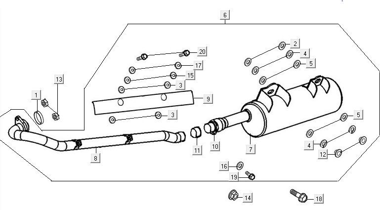 Tłumik wydechowy Kymco MXU 300R