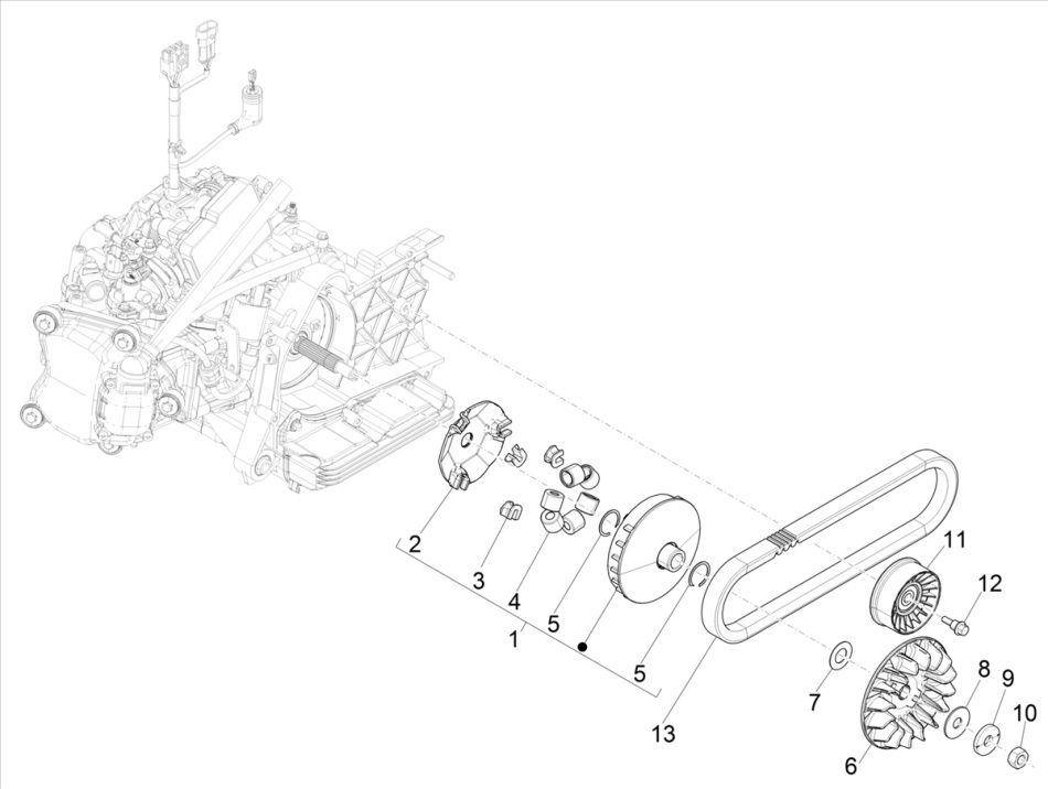 Vespa GTS 300 HPE 4T 4V IE ABS E4 2019 Wariator (EMEA)
