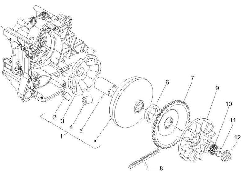 Wariator Piaggio Zip 2000 4-suwowy AC