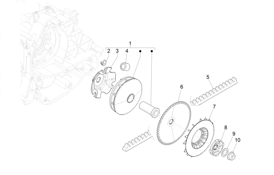 Variator Vespa Primavera 4-suwowy 3-zaworowy (euro4 wtrysku iget)