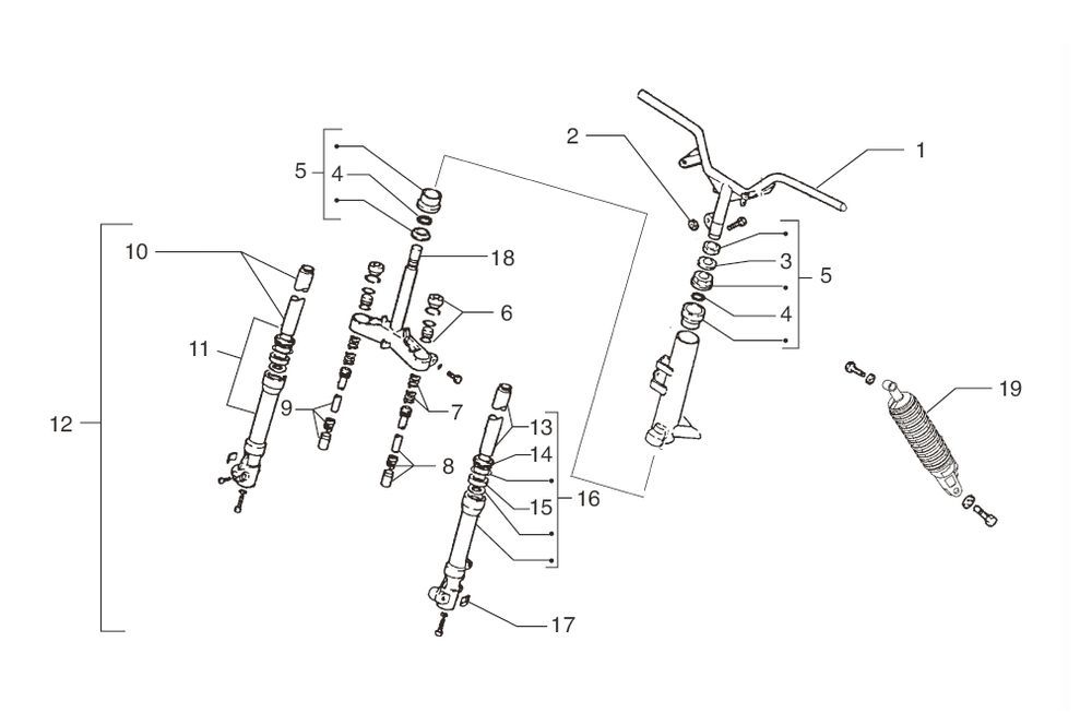 Zawieszenie Beta Ark LC srebrny cosmo 2004 2-suwowy