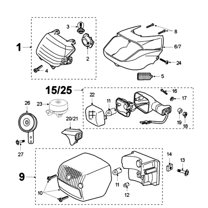 Oświetlenie Peugeot Fox Deluxe Czarny