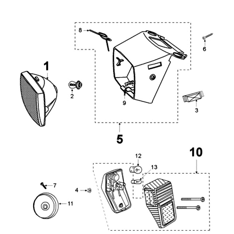 Oświetlenie Peugeot Vogue Czarne