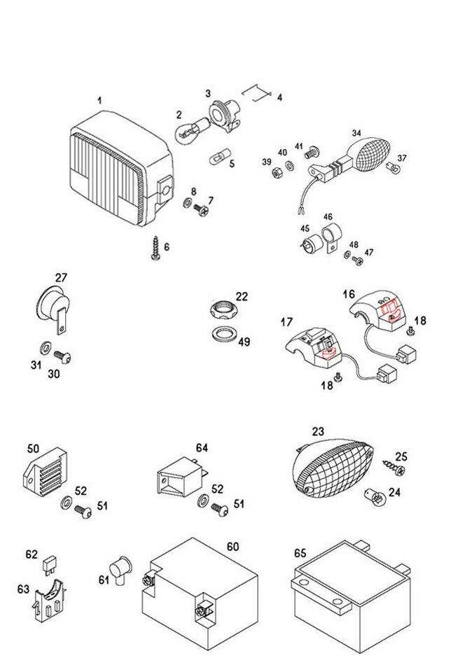 Oświetlenie Tomos Pack'r 2-suwowe