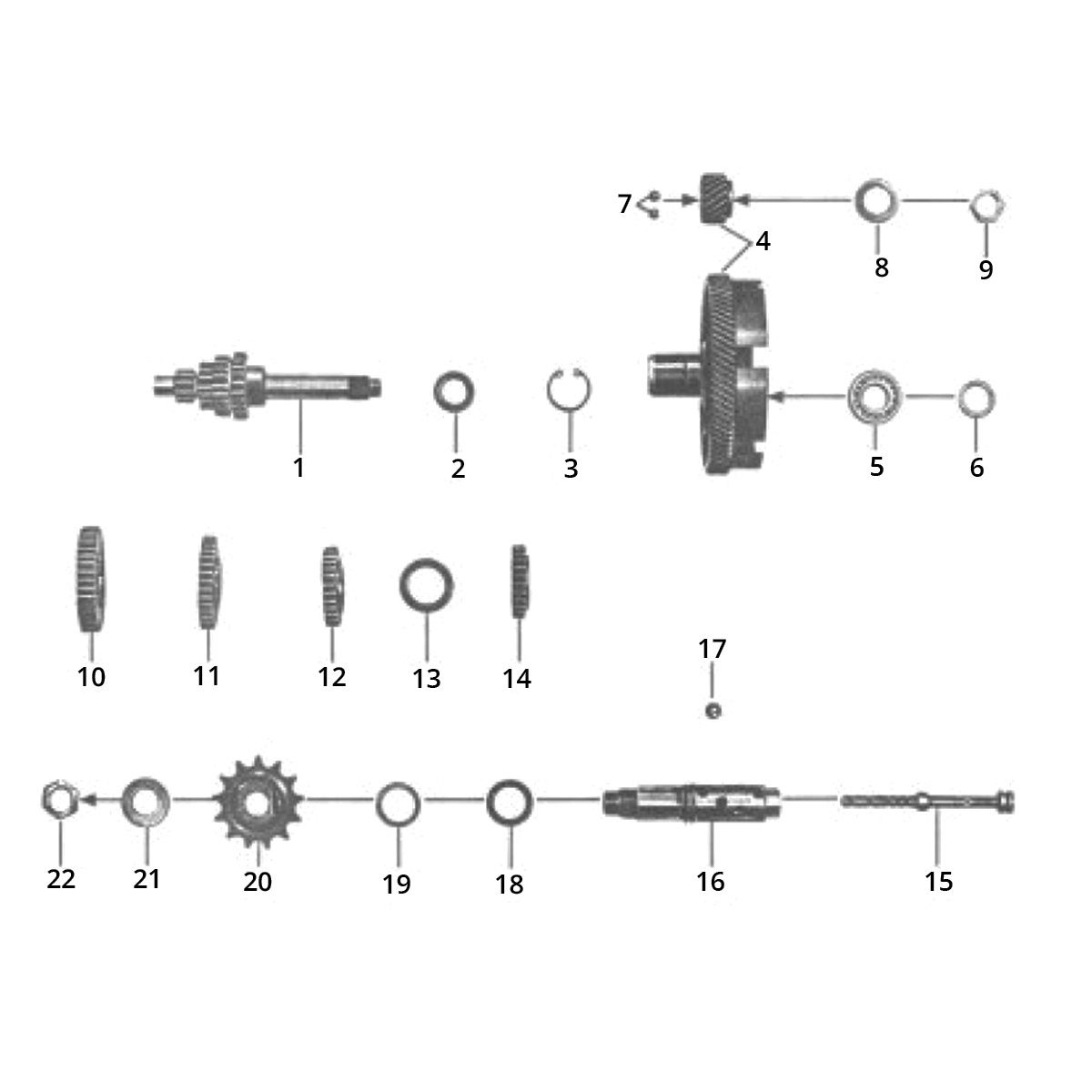 Skrzynia biegów Zundapp GTS 50 517-39L0