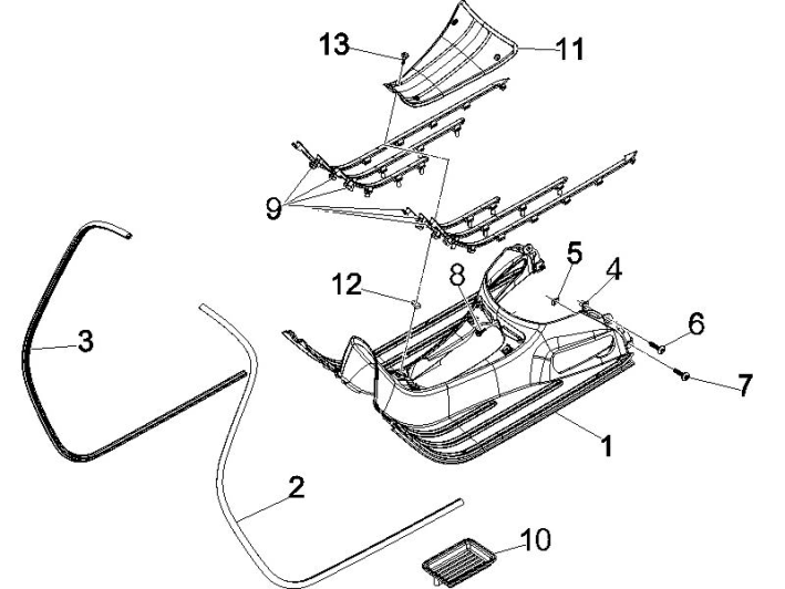 Podnóżek Vespa GTS 250 czyli 2005-2016 (bez ABS) brąz perseo 579