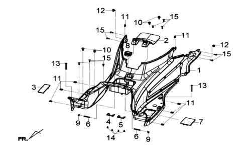 Sym Joymax 300I ABS E3 2014-2016 podnóżek