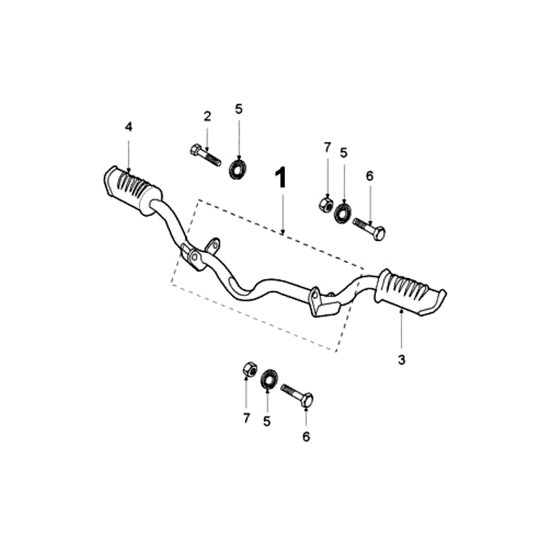Podnóżek Peugeot Fox Deluxe Czarny