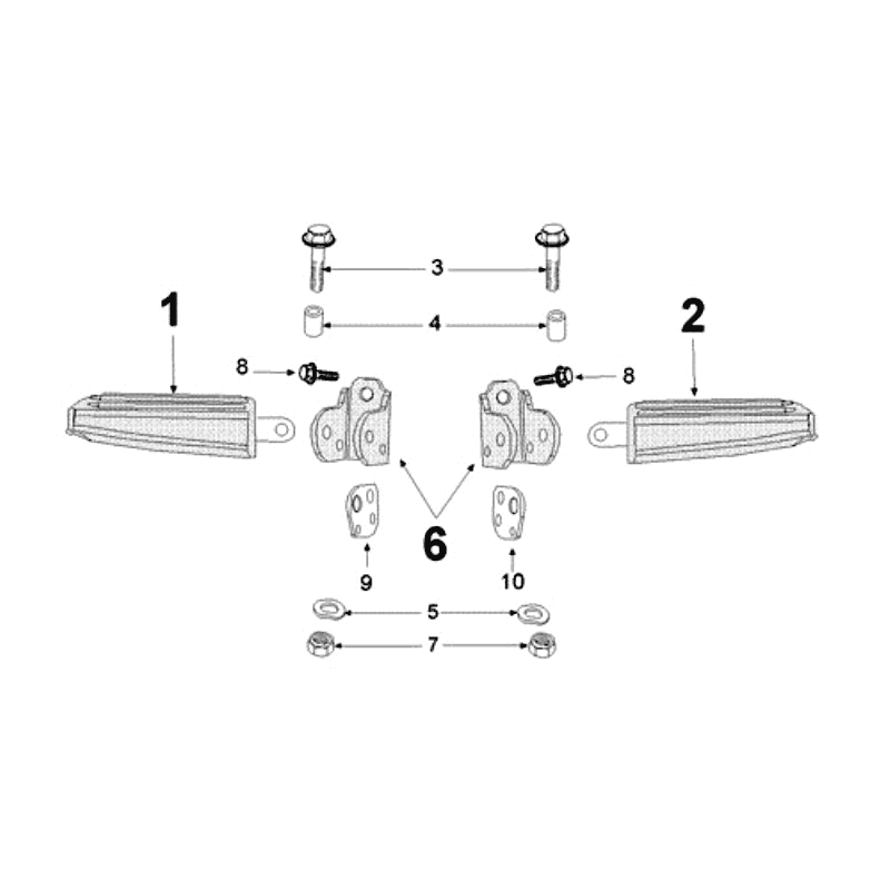Podnóżek Peugeot Kisbee biały